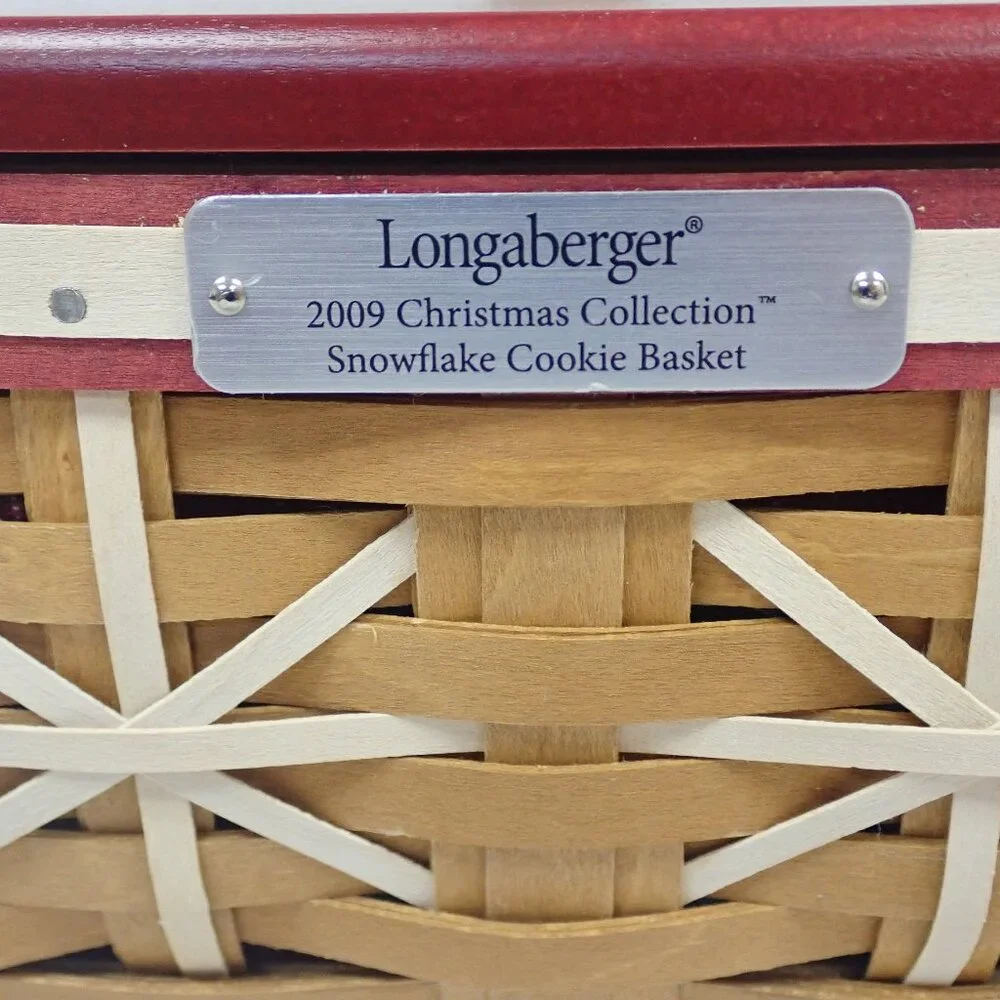 2009 Christmas Collection Longaberger Snowflake Cookie basket